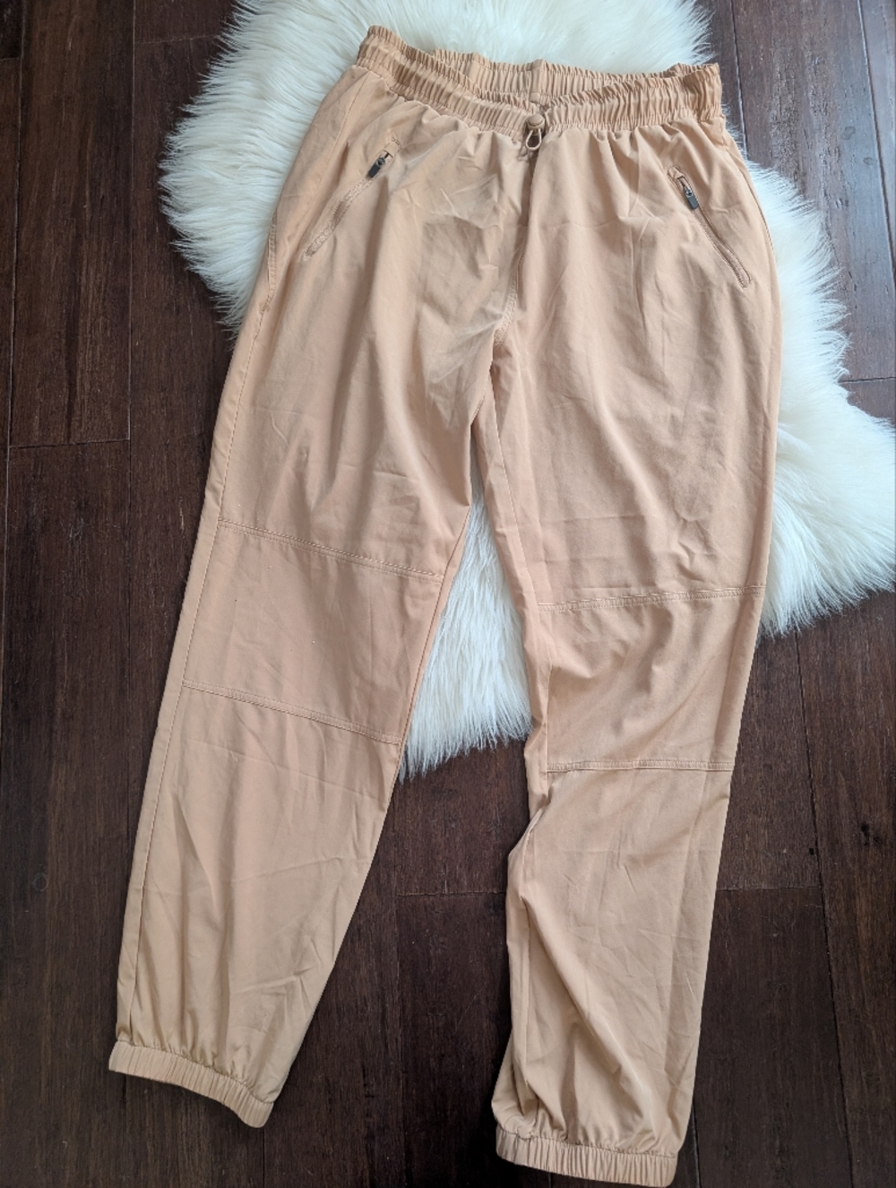Born Outdoor Women's Tan Athletic Hiking Pants Drawstring Polyester Jogger XL